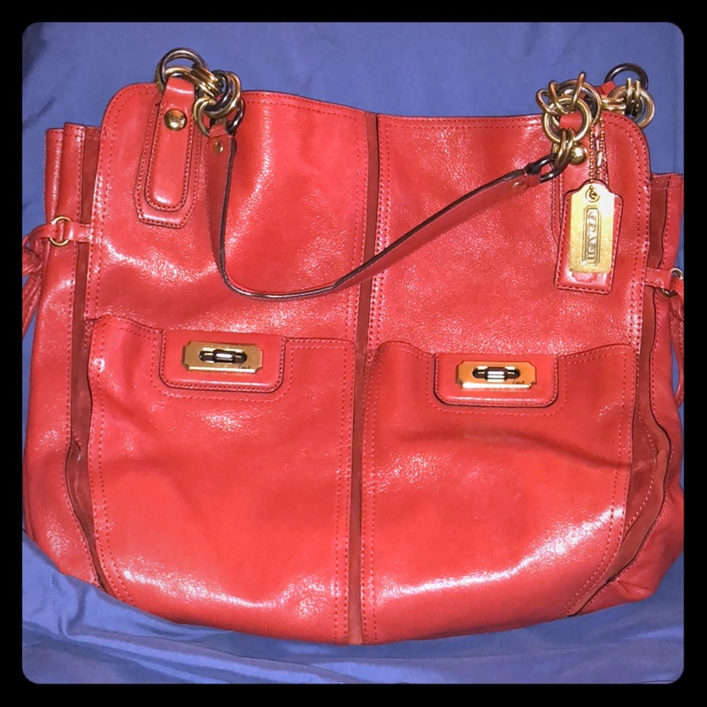 Never used burnt orange coach bag